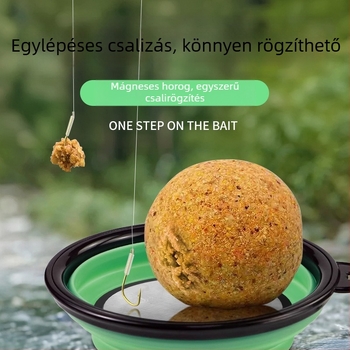 Összecsukható etetőtál mágneses etetőedénnyel, horgászathoz, kompakt keverőtál