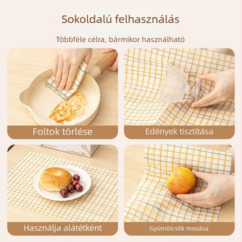 Konyhai egyszer használatos mosogatókendők, vastagítottak és nagyobb méretűek, száraz és nedves tisztításhoz, kihúzható kialakítással