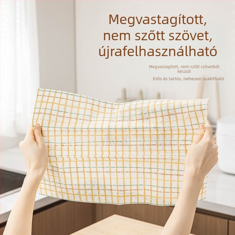 Konyhai egyszer használatos mosogatókendők, vastagítottak és nagyobb méretűek, száraz és nedves tisztításhoz, kihúzható kialakítással