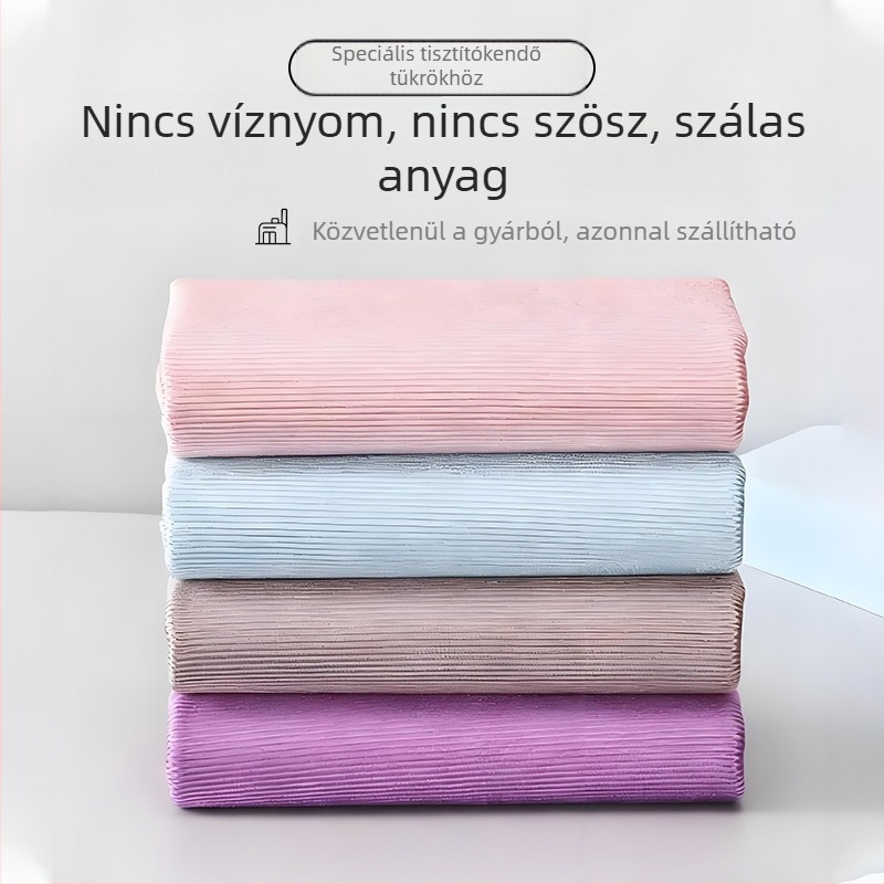 Üveg- és tükörtisztító rongy, szálmentes, nedvszívó, nyom nélkül, felületek törlésére