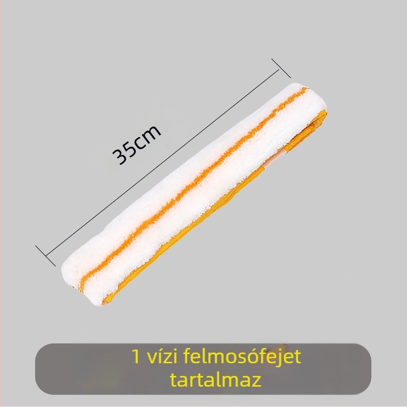 Vízfelvevő fejű üvegtisztító eszköz cserélhető kendővel, fehér