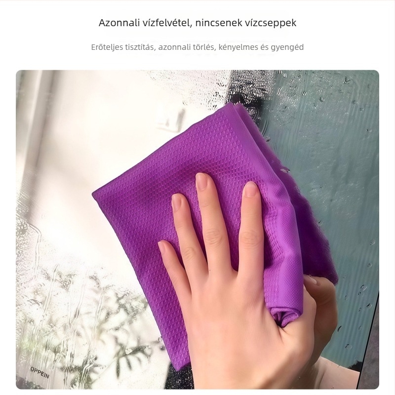 Nylon üveg tisztító kendő, nedvszívó és szálmentes, vízfoltmentes tükrökhöz és háztartási tisztításra