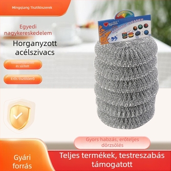 Galvanizált acélsodronyból készült teniszlabda alakú tisztító labda, konyhai használatra