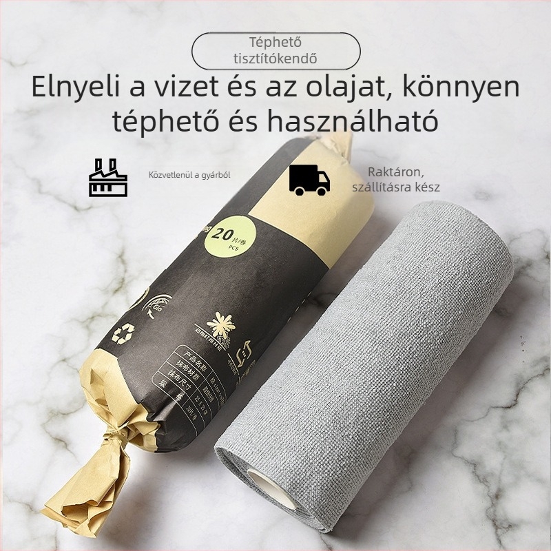 Egyszer használatos letéphető tisztítókendő, heti rolós törlőkendő típus, vastagabb mosogatókendő, többfunkciós, szálmentes súrolókendő
