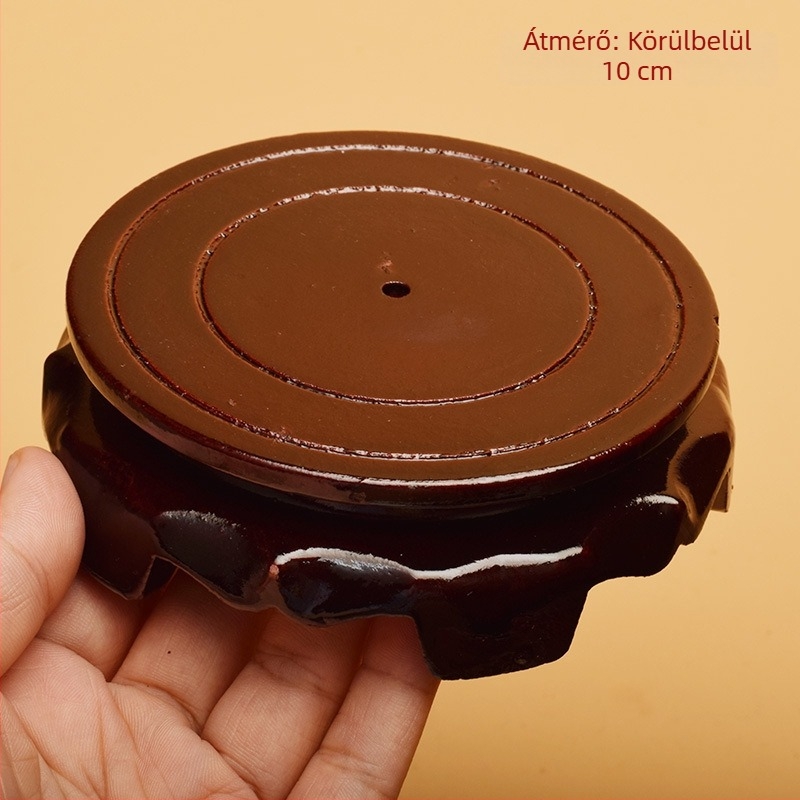 Fából készült kiállító talapzat porcelán, kerámia és bronz darabokhoz — otthoni és irodai dekoráció