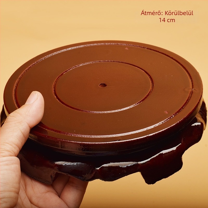 Fából készült kiállító talapzat porcelán, kerámia és bronz darabokhoz — otthoni és irodai dekoráció