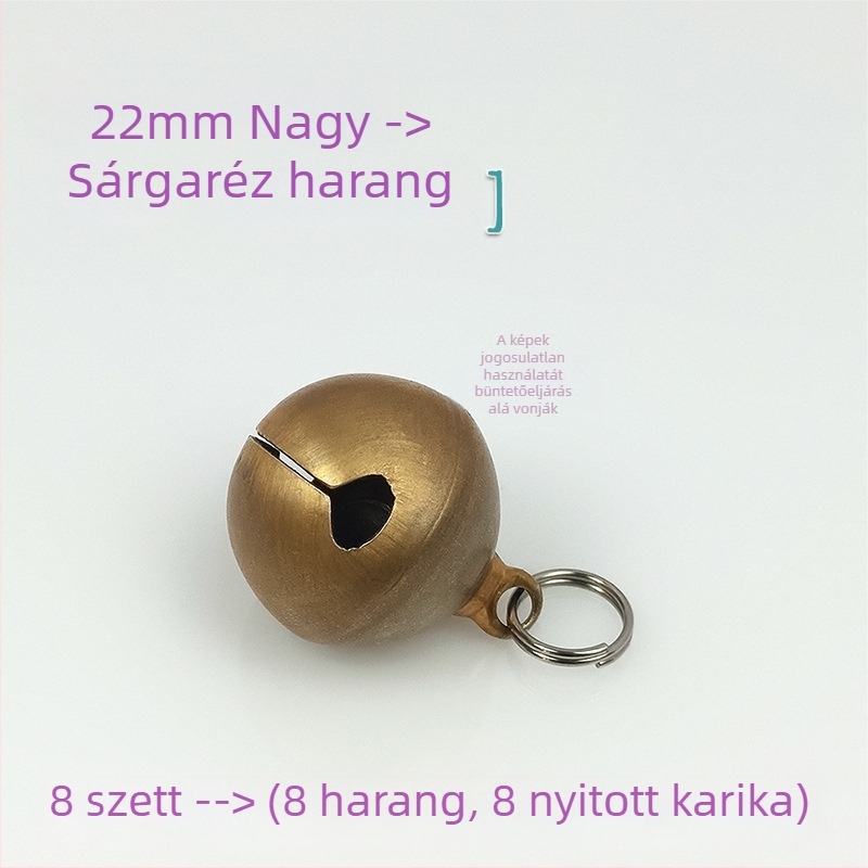 Tengeri horgászbot jelzőharang, extra-nagy sárgaréz haranggal 22–25 mm, hosszú dobásokhoz