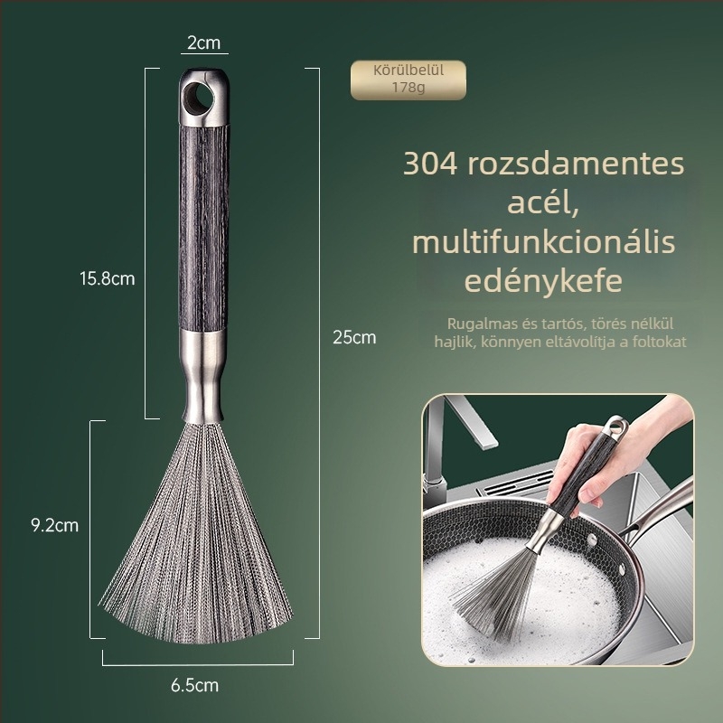 304 rozsdamentes acél fazék ecset hosszú nyéllel