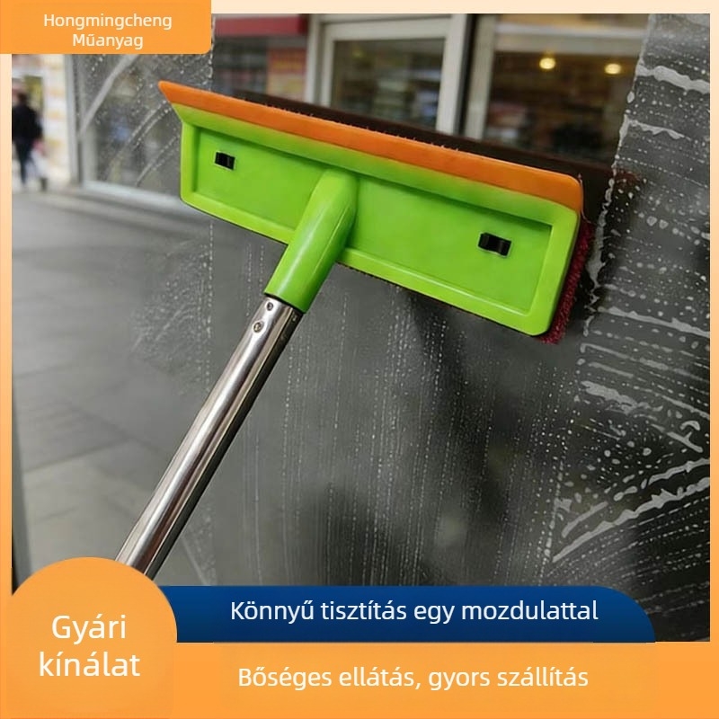 Háztartási kétoldalas ablaktisztító készlet magasház ablakainak tisztításához