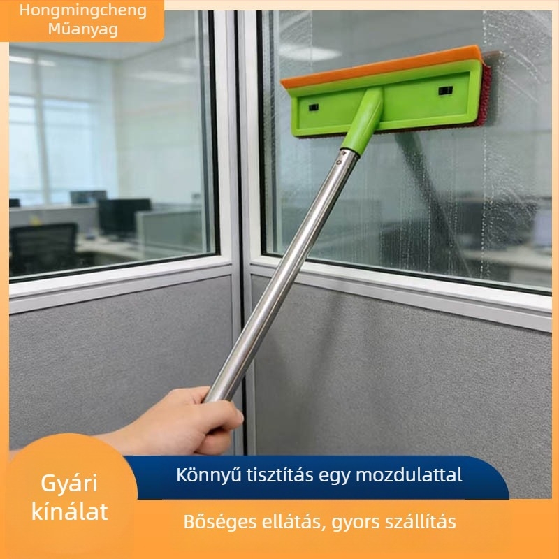 Háztartási kétoldalas ablaktisztító készlet magasház ablakainak tisztításához
