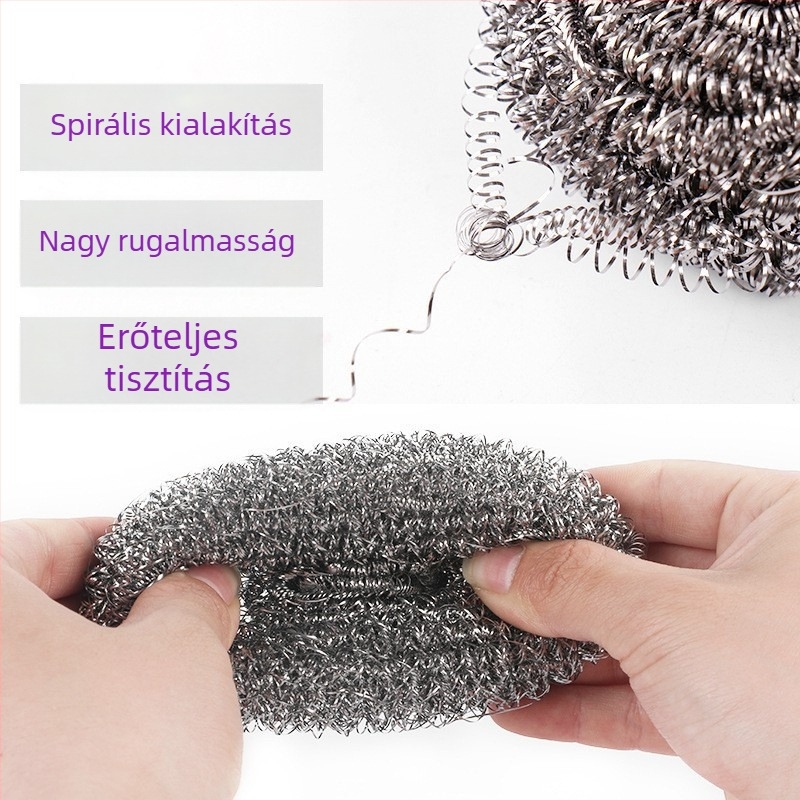 8 darab extra méretű rozsdamentes acél dörzsölő golyó konyhai edények tisztításához