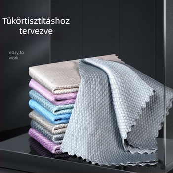 Maryya mikroszálas tisztító kendő halcsont mintával a konyhához, vastított, üveg- és pohártisztításhoz, háztartási használat, nyommentes, tartós