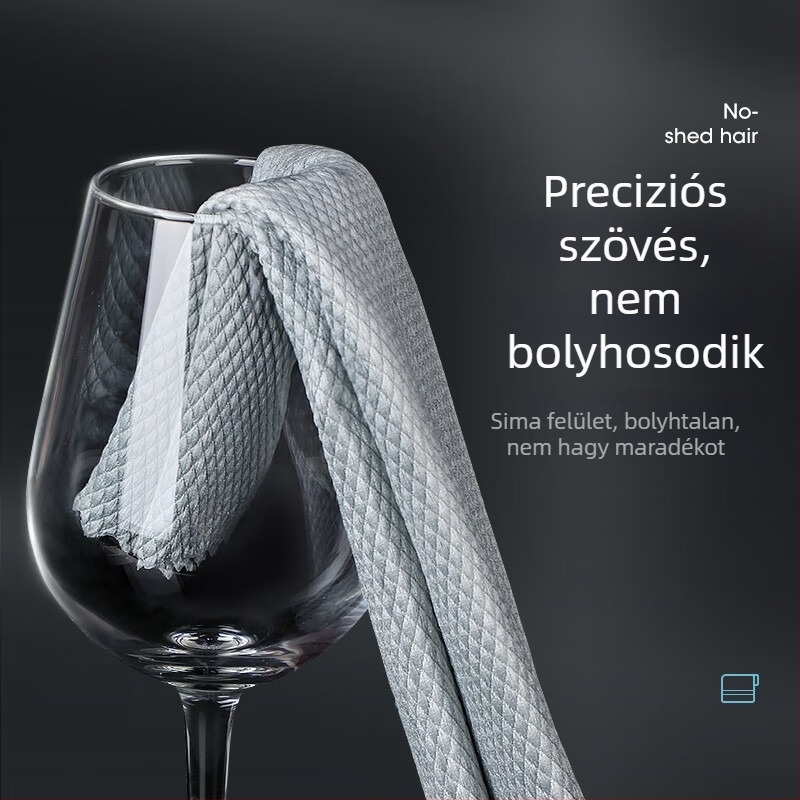 Maryya mikroszálas tisztító kendő halcsont mintával a konyhához, vastított, üveg- és pohártisztításhoz, háztartási használat, nyommentes, tartós
