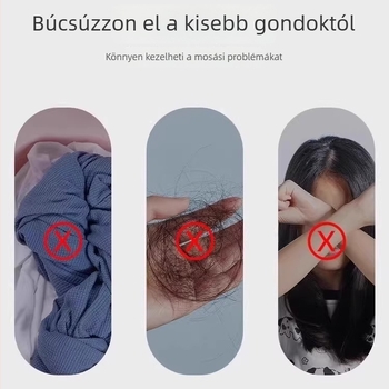 Macskaszőr eltávolító mosógömb szűrőzsákkal