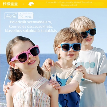 Lemon Baby gyerekeknek összecsukható polarizált napszemüveg UV védelem, kültéri használatra