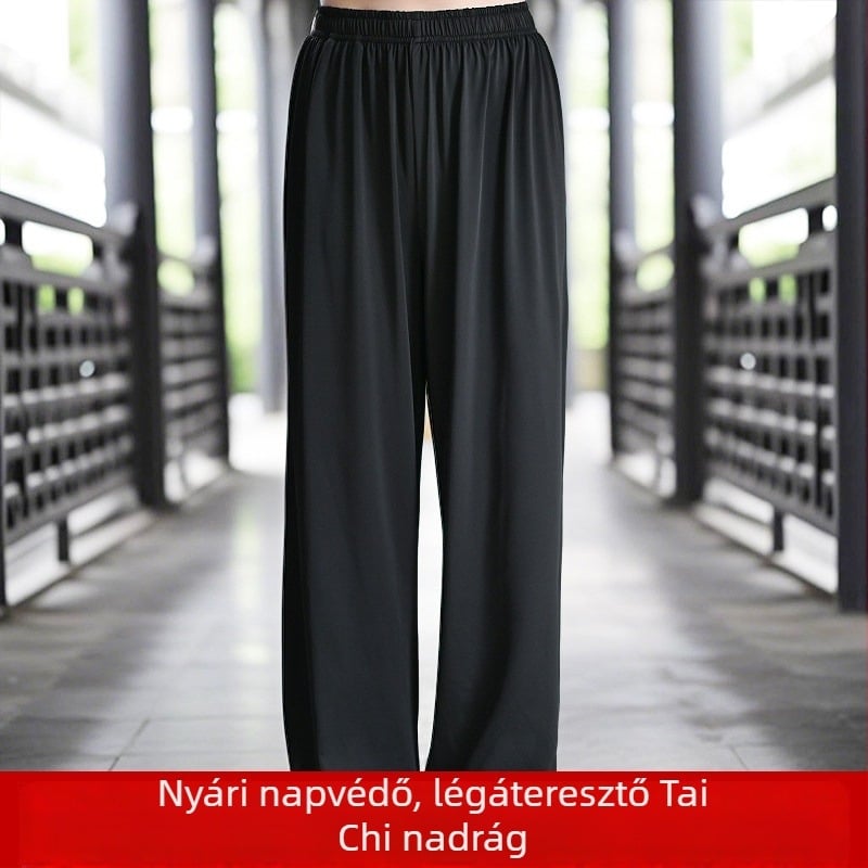 Premium Wu Impression Tai Chi nadrág nőknek és férfiaknak, 2026 tavasz-nyár modell, Tai Chi edző nadrág, bambusz rost- és poliészter-spandex keverék