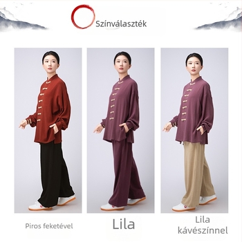 őszi–téli vastag pamut-lin keverék Taiji sport ruházat előadásra és gyakorlásra, Eight-Section Brocade edzőruha férfiak és nők számára