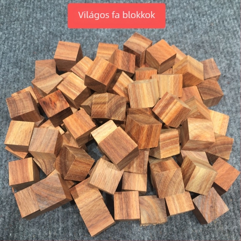 Mahagóni kockák DIY-hoz - Ipari stílusú punk robotos fa puzzle
