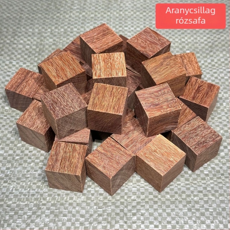 Mahagóni kockák DIY-hoz - Ipari stílusú punk robotos fa puzzle
