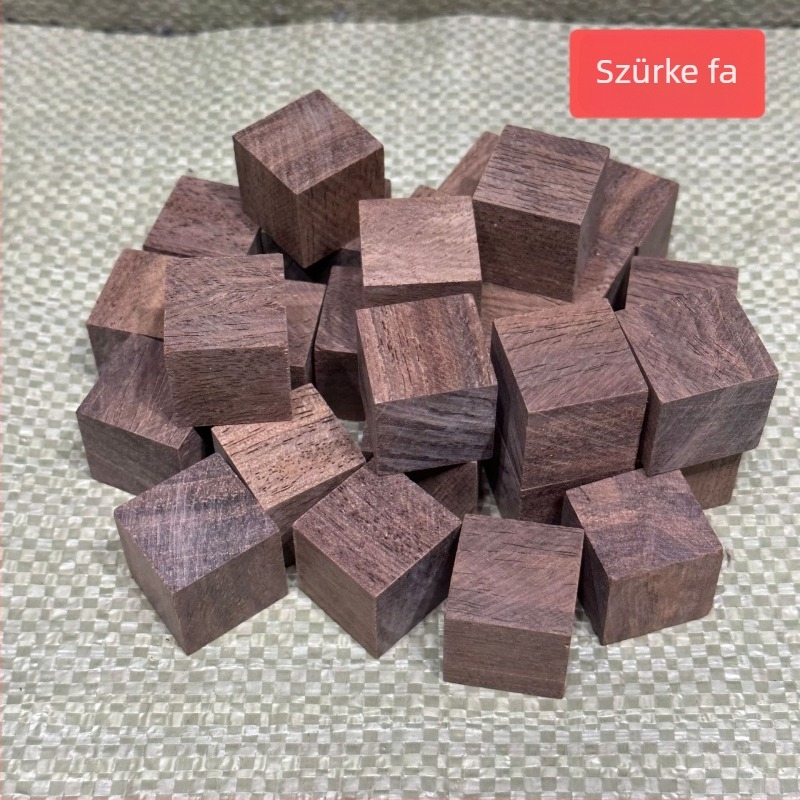 Mahagóni kockák DIY-hoz - Ipari stílusú punk robotos fa puzzle