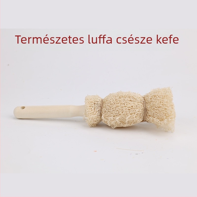 Új természetes luffa mosóecset teáscsészéhez és cumisüveghez luffa rosttal, olajálló tisztítás a konyhában