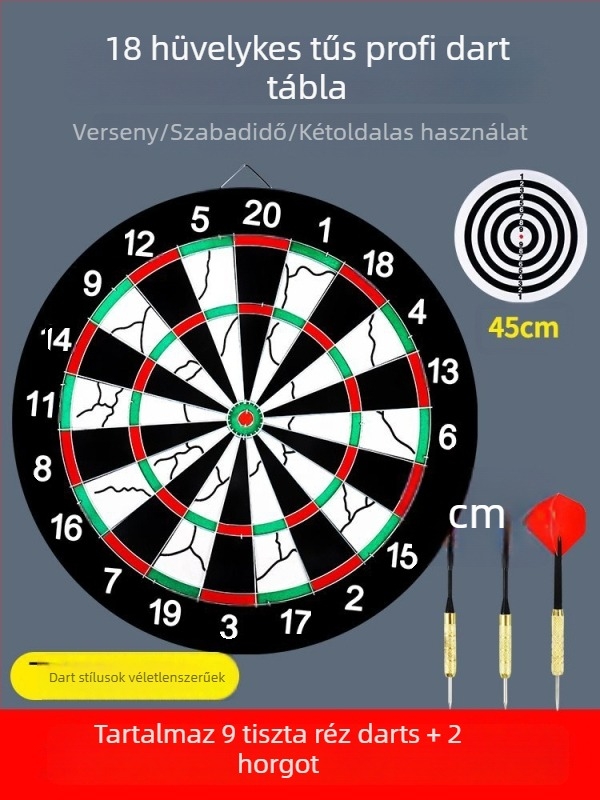 Belső használatú darts készlet – professzionális céltábla otthoni használatra, biztonságos gyerekeknek és felnőtteknek