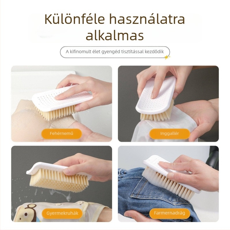 Otthoni tisztítóecset puha műanyag sörtékkel, ruhák és cipők tisztítására