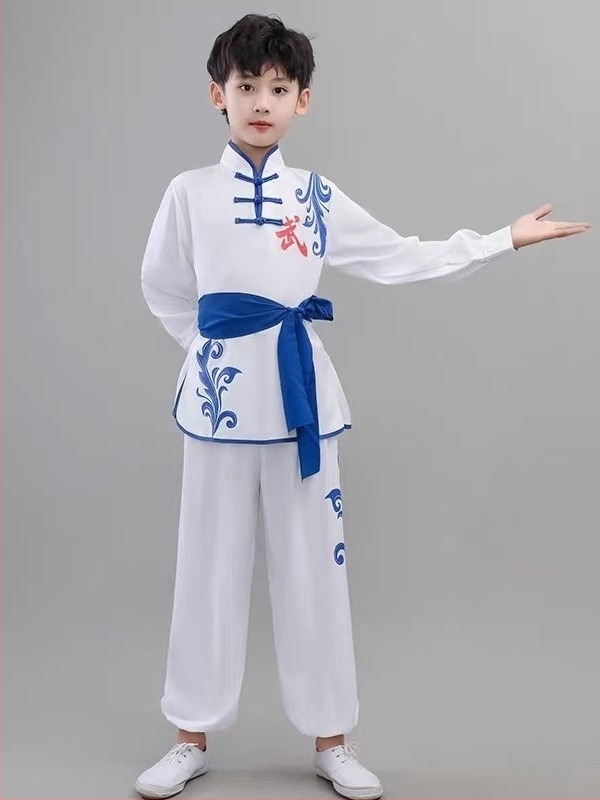 Gyerekeknek készült kung-fu versenyruha kínai stílusban