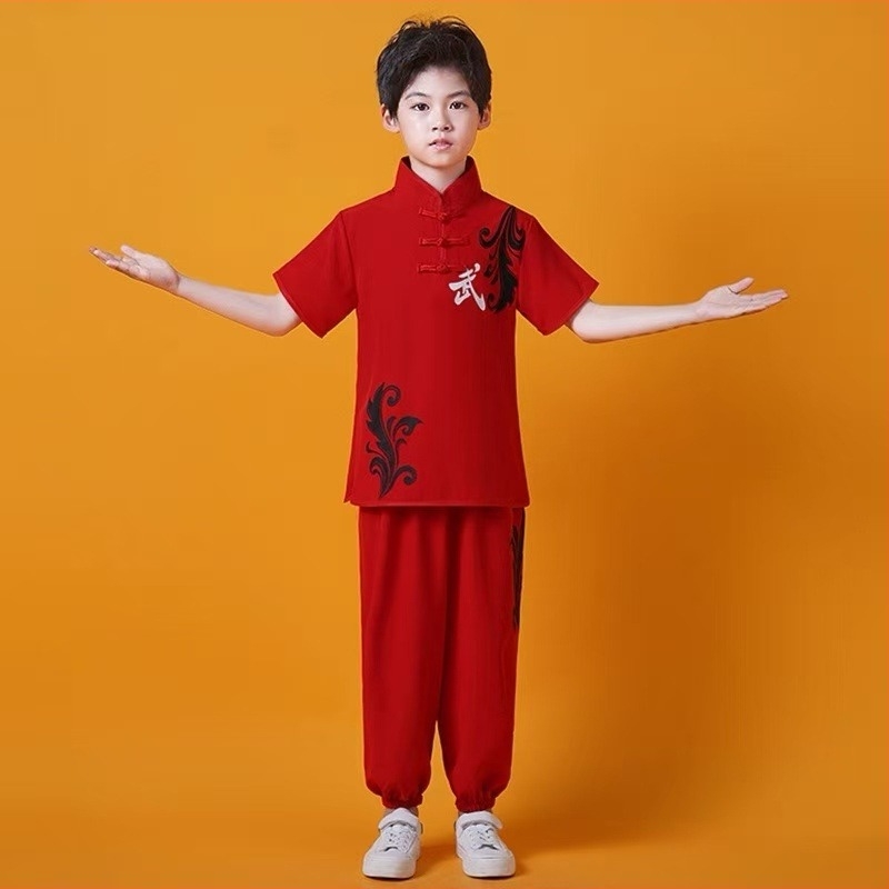 Gyerekeknek készült kung-fu versenyruha kínai stílusban