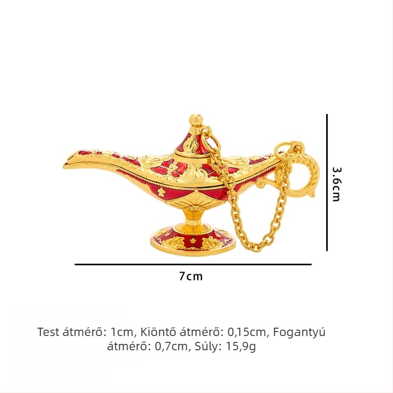Xiyin Aladdin varázslámpa – mini dekoratív tárgy cinkötvözetből