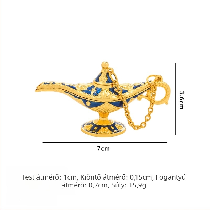 Xiyin Aladdin varázslámpa – mini dekoratív tárgy cinkötvözetből