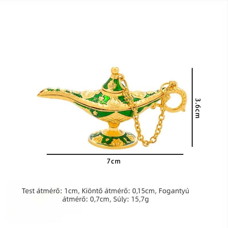 Xiyin Aladdin varázslámpa – mini dekoratív tárgy cinkötvözetből