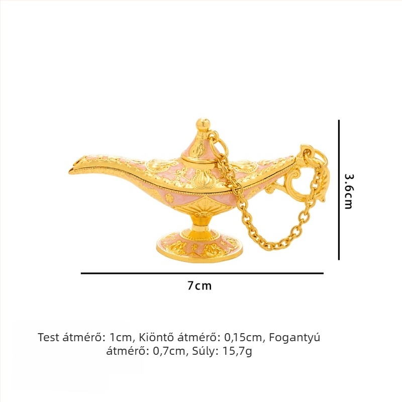 Xiyin Aladdin varázslámpa – mini dekoratív tárgy cinkötvözetből