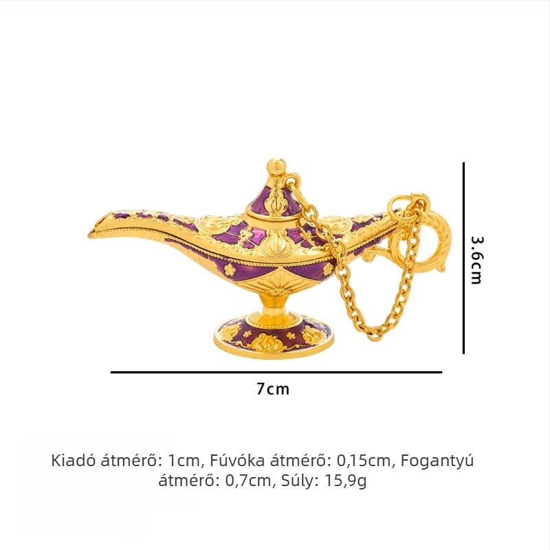 Xiyin Aladdin varázslámpa – mini dekoratív tárgy cinkötvözetből