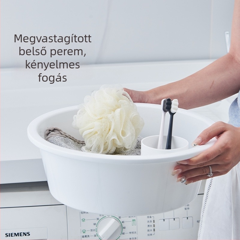 JSK vastágított műanyag mosdóedény háztartási használatra, extrán nagy mosómedence, lábfürdőhöz és konyhai mosogatóhoz, 43 cm