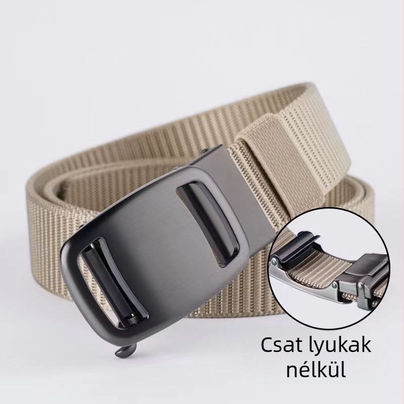 Férfi nylon öv automata csattal, minimalist geometriai dizájn