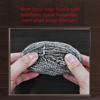 304 rozsdamentes acél tisztító labda – élelmiszer-minőségű drót labda edényekhez – nem hullik szét