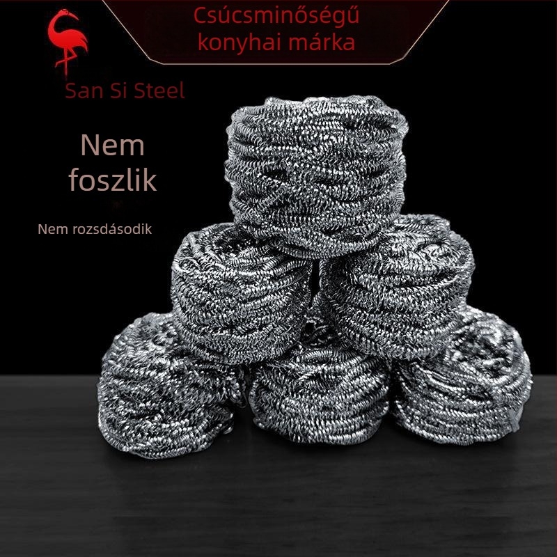 304 rozsdamentes acél tisztító labda – élelmiszer-minőségű drót labda edényekhez – nem hullik szét