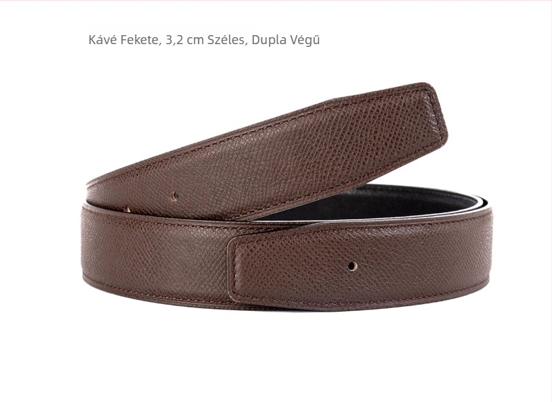 Női öv Togo bőrből, palmás mintázatú, teljes szemcsés bőr, 3,2 cm széles