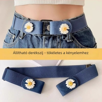 Láthatatlan farmeröv, rugalmas öv állítható csattal, nők és férfiak számára, derék összeszorítása, varrat nélküli