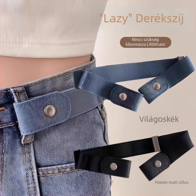 Láthatatlan farmeröv, rugalmas öv állítható csattal, nők és férfiak számára, derék összeszorítása, varrat nélküli