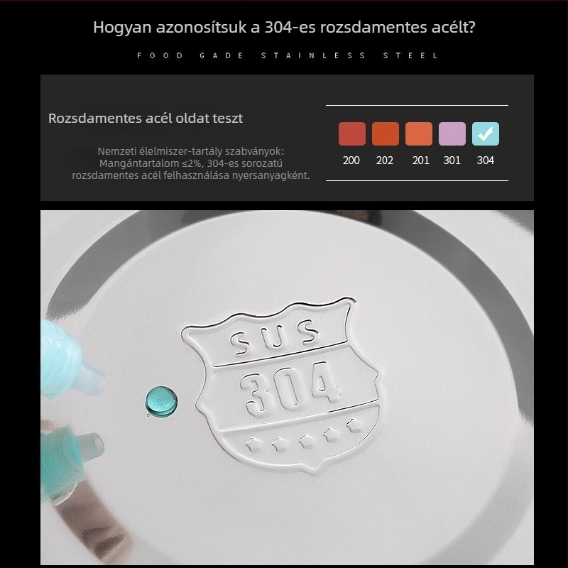 304 rozsdamentes acél edény, nagy méretű, széles peremmel, többfunkciós konyhai és háztartási mosóedény, vastag falú