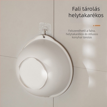 Konyhai műanyag függő mosogató, könnyed luxus stílusú, multifunkcionális, kétszintes vastagított leeresztő kosár gyümölcsök és zöldségek mosásához.