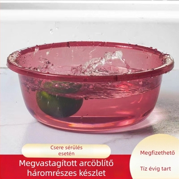 Vastag aljzatú műanyag mosóedény – konyhai és mosási célokra, zöldségek mosásához