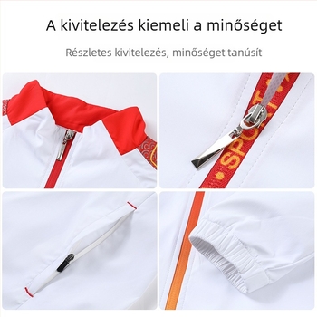 Uniszex poliészter edzőruha őszi–téli szezonra, álló gallérral, hosszú ujjú, kapucni nélkül, harcművészetekhez és sportokhoz