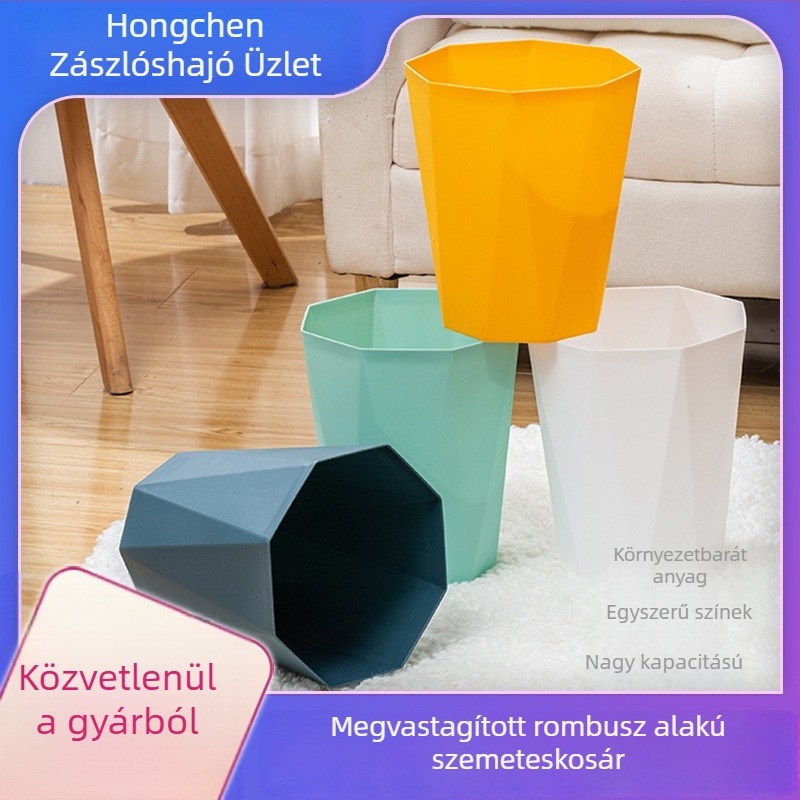 Megvastagított gyémánt alakú kuka, nordikus stílusú nappaliba, irodába és a konyhába