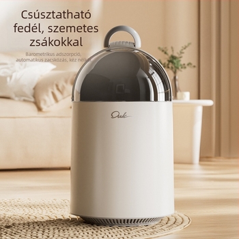 Kreatív csúszó fedelű szemetes, otthoni használatra, asztali méret, nappali, fürdőszoba és konyha, fogantyúval, nagy kapacitás, automatikus zacskó rögzítés