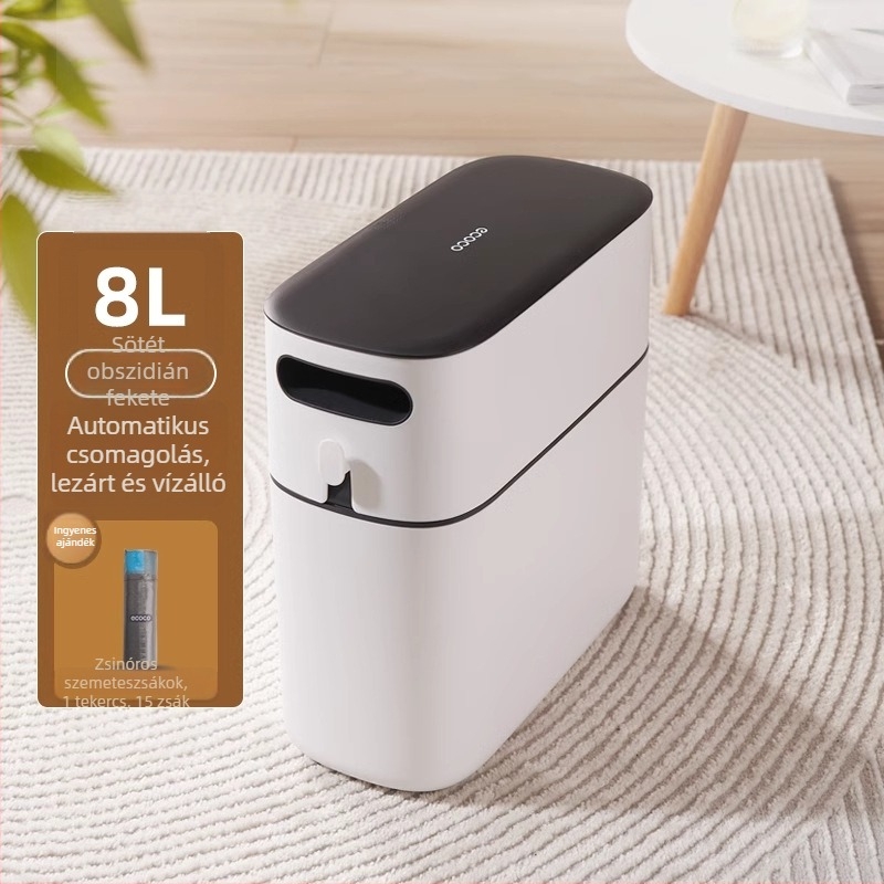 ecoco 12 L kompakt automata kuka fedéllel, otthoni, fürdőszoba és konyha használatra