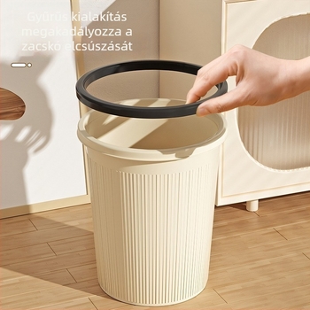 2025-ös új belső használatra szánt nagy kapacitású szemetes, cilindrikus formájú, 4 liter, otthon, konyha, nappali és iroda számára, fedél nélküli