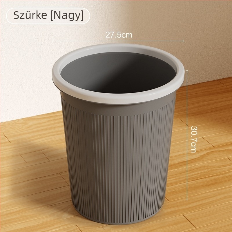 2025-ös új belső használatra szánt nagy kapacitású szemetes, cilindrikus formájú, 4 liter, otthon, konyha, nappali és iroda számára, fedél nélküli